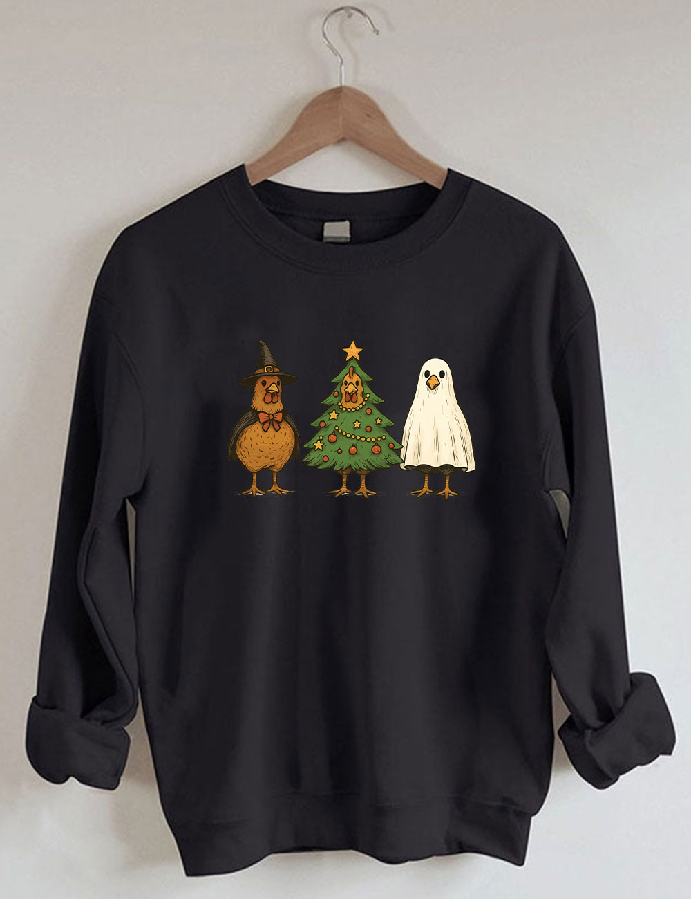 Funny Chicken Holiday Mashup Sweatshirt