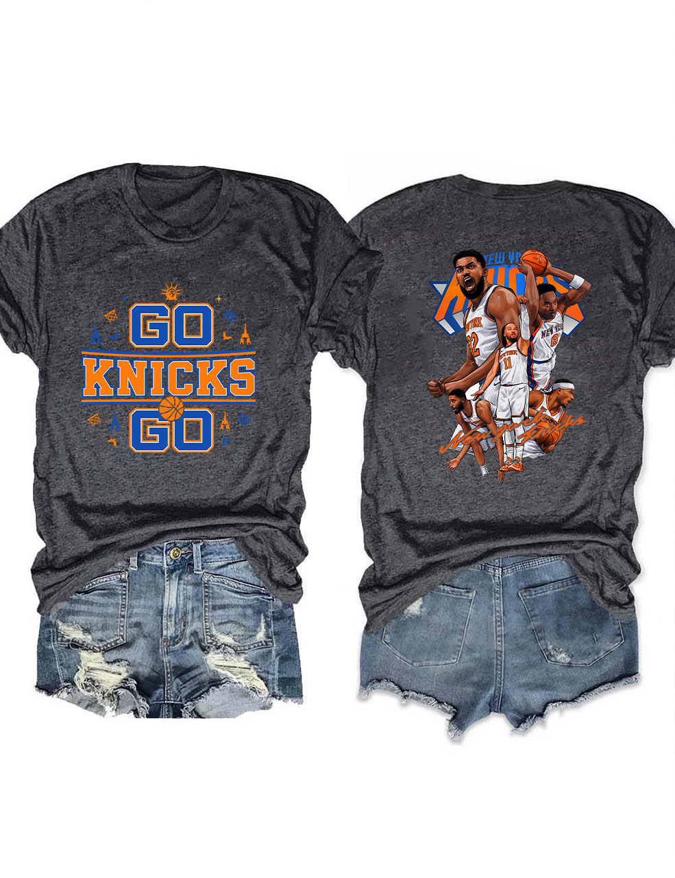 Go Knicks Basketball Team Funny Basketball T-shirt