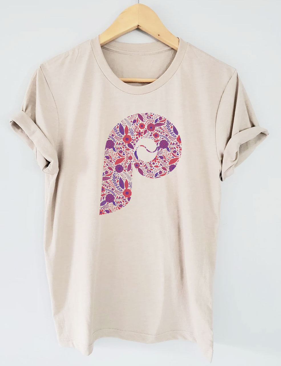 Floral Philly Baseball T-Shirt