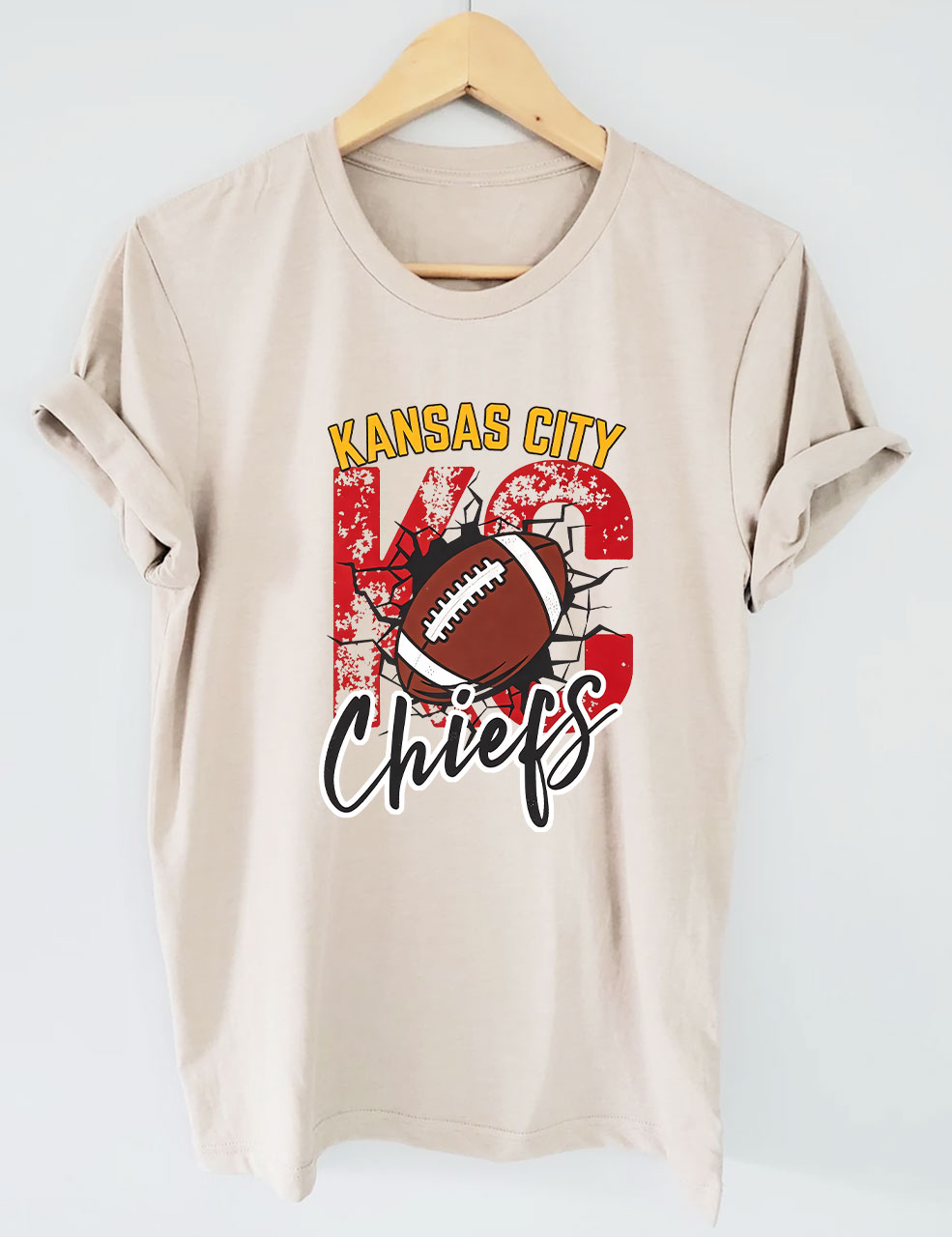 Kansas City Chiefs Football Helmet T-Shirt