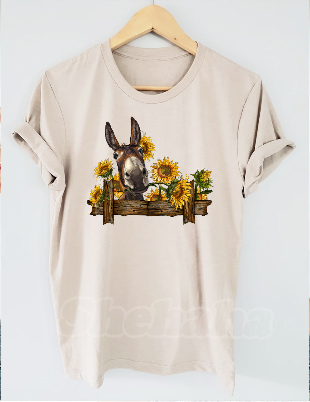 Donkey With Sunflowers T-shirt