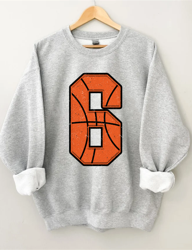 Custom Basketball Number Sweatshirt