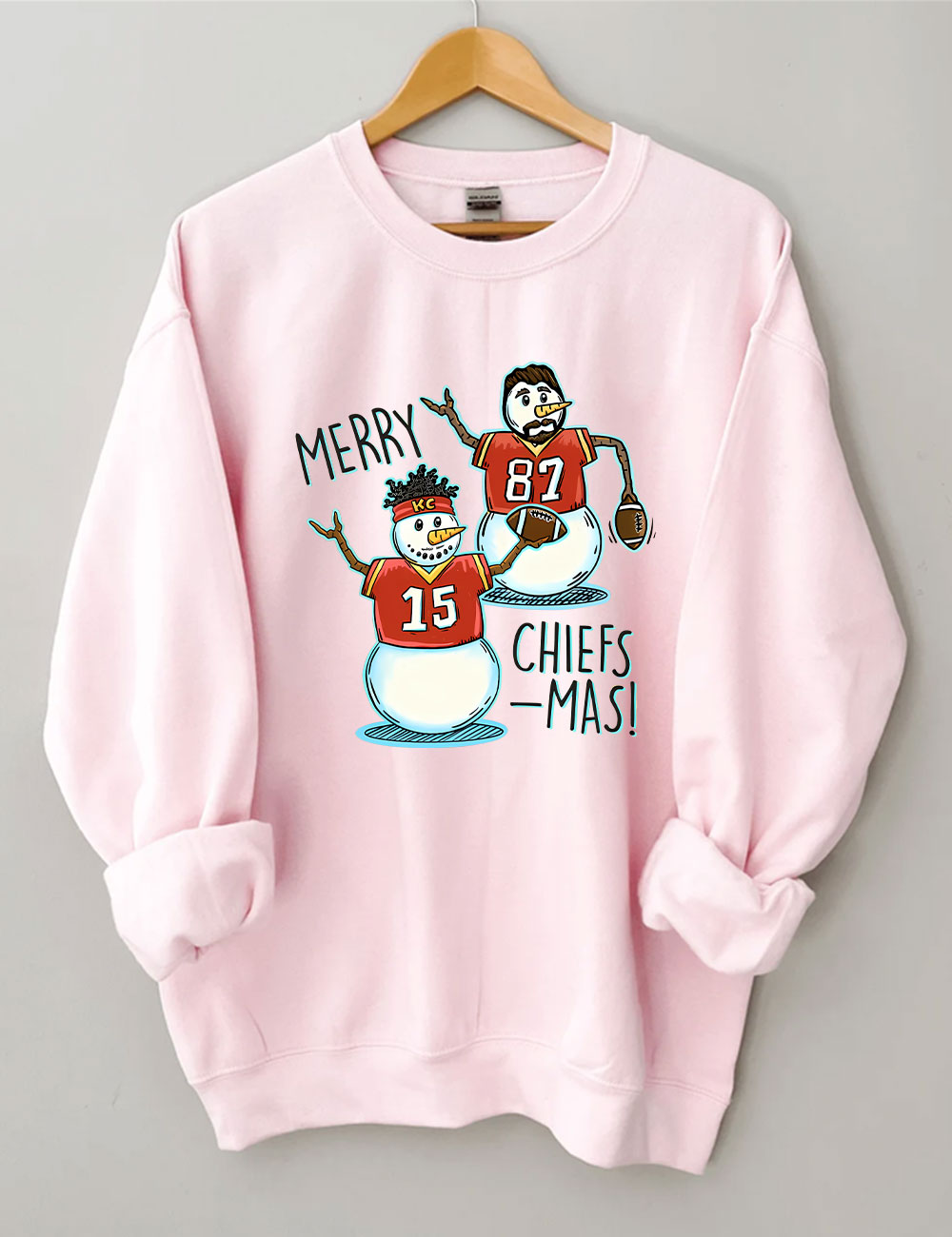 Patrick Mahomes & Travis Kelce Christmas Chiefs Football Sweatshirt