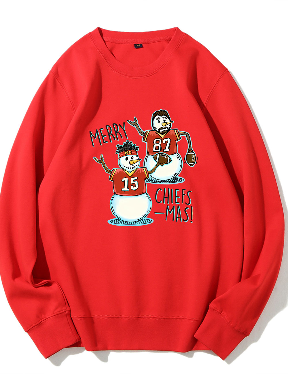 Patrick Mahomes & Travis Kelce Christmas Chiefs Football Sweatshirt