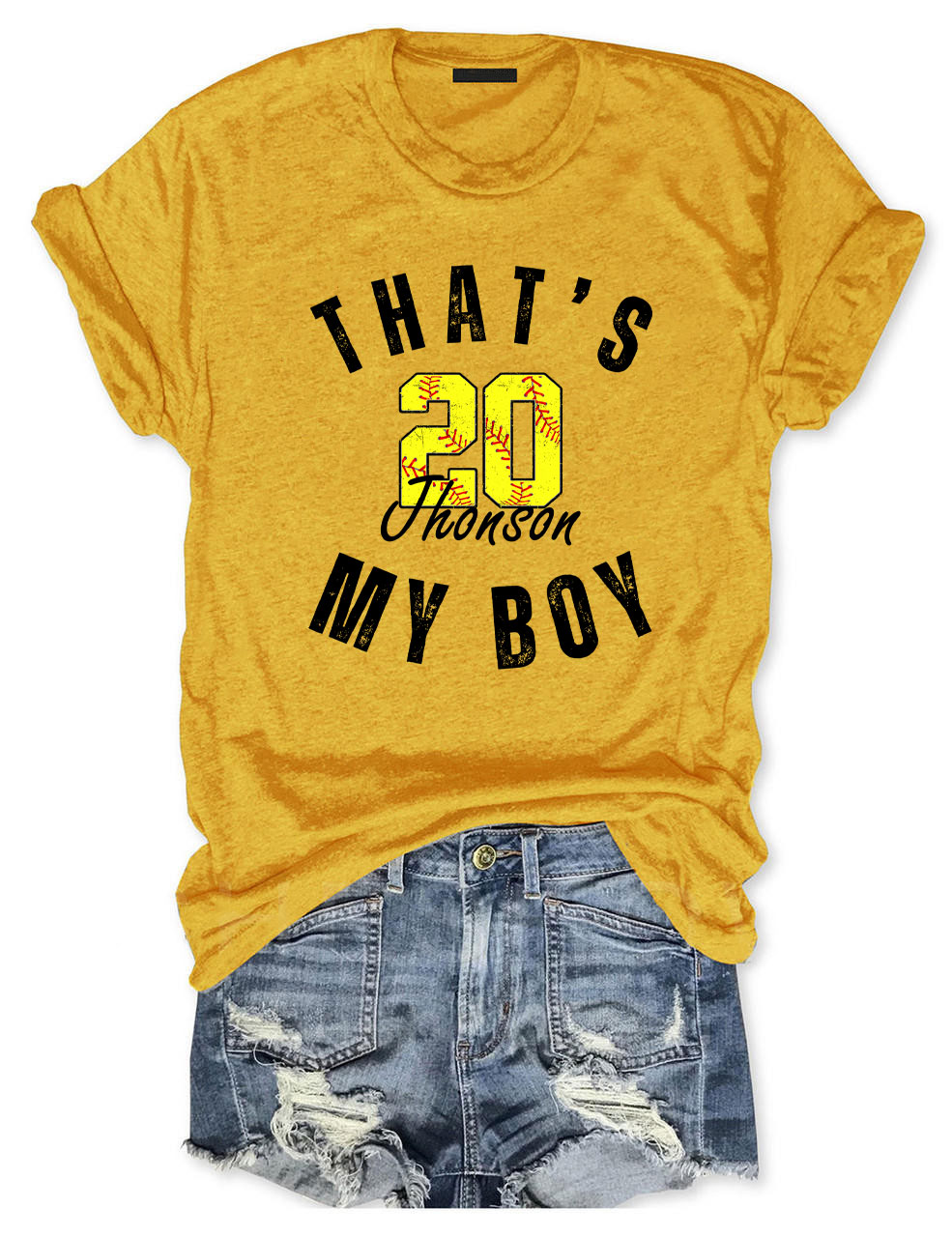 Custom That's My Boy Softball T-Shirt