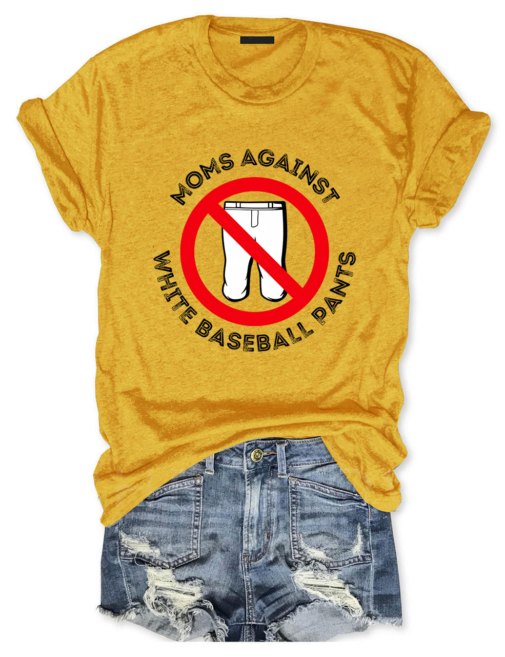 Moms Against White Baseball Pants T-shirt