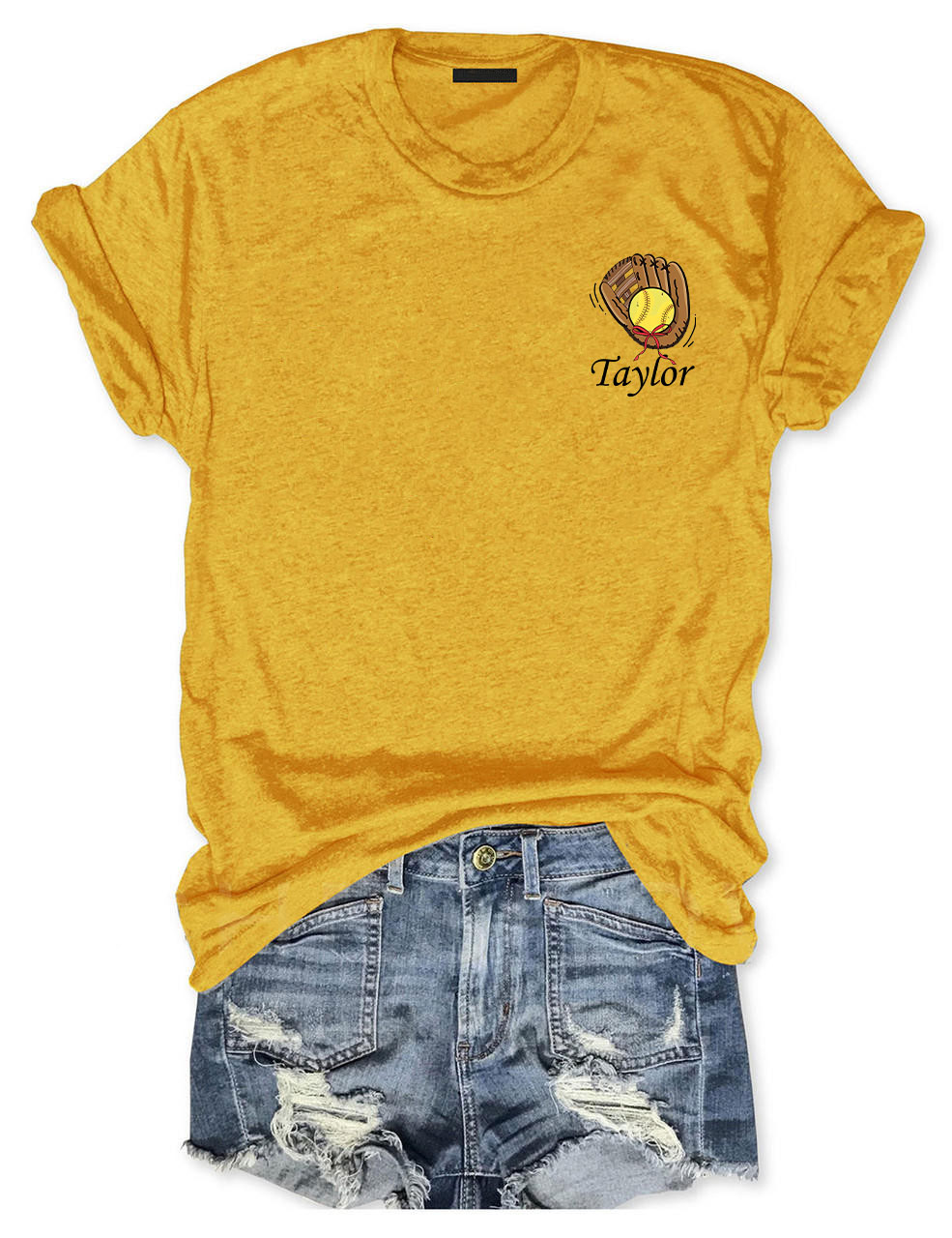 Custom Coquette Softball T-shirt