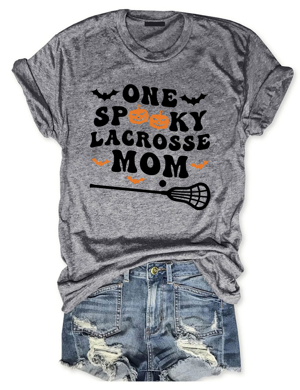 One Spooky Lacrosse Mom Funny T-shirt