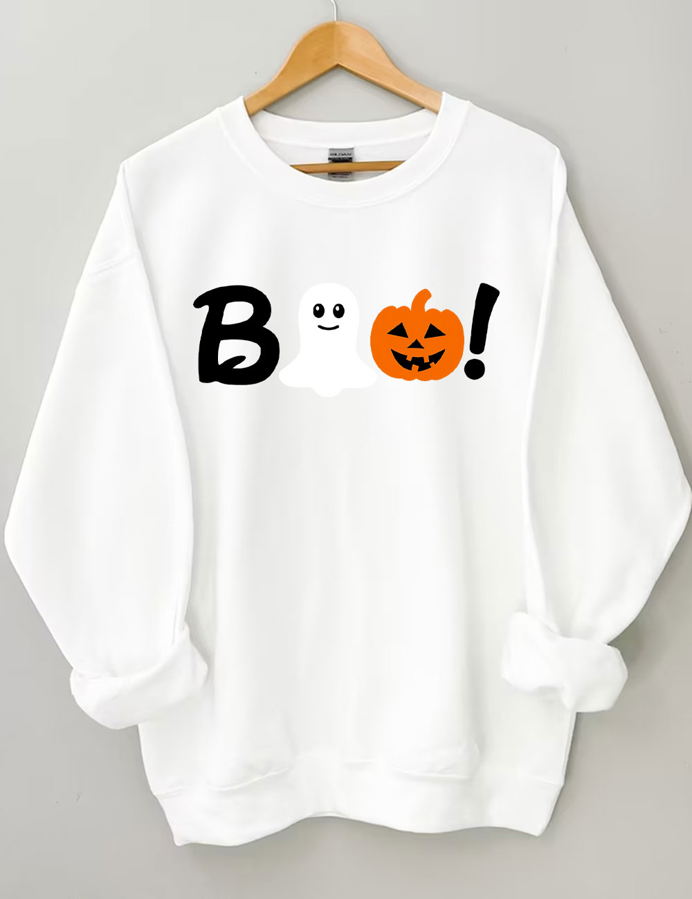 Boo Halloween Ghost Basketball Sweatshirt