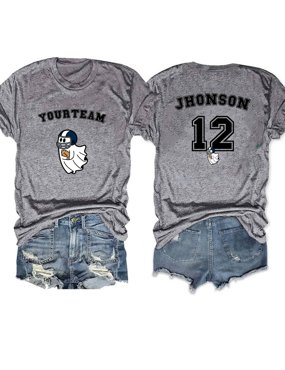 Custom Ghost Football Funny T-shirt