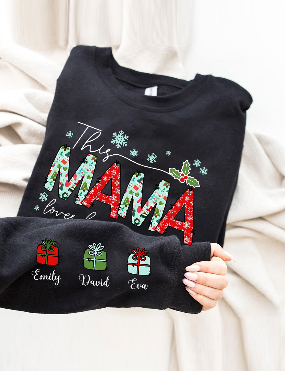 Custom This Mama Loves Her Blessings Sweatshirt