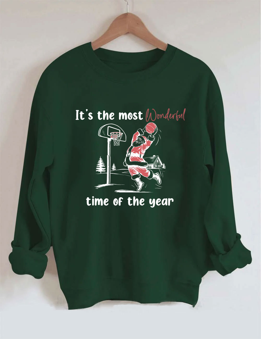 Santa Dunking Christmas Basketball Sweatshirt