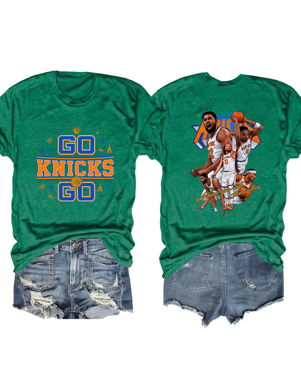 Go Knicks Basketball Team Funny Basketball T-shirt