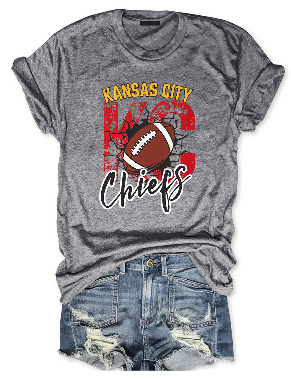 Kansas City Chiefs Football Helmet T-Shirt