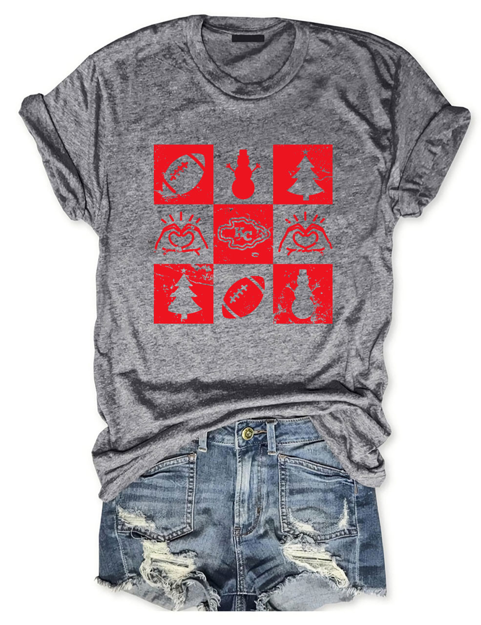 Chiefs Christmas Kansas City FootballT-Shirt