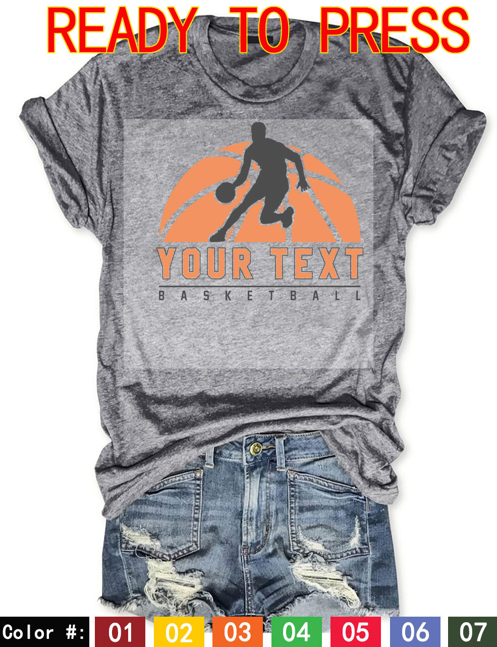 Basketball Custom DTF Heat Transfer