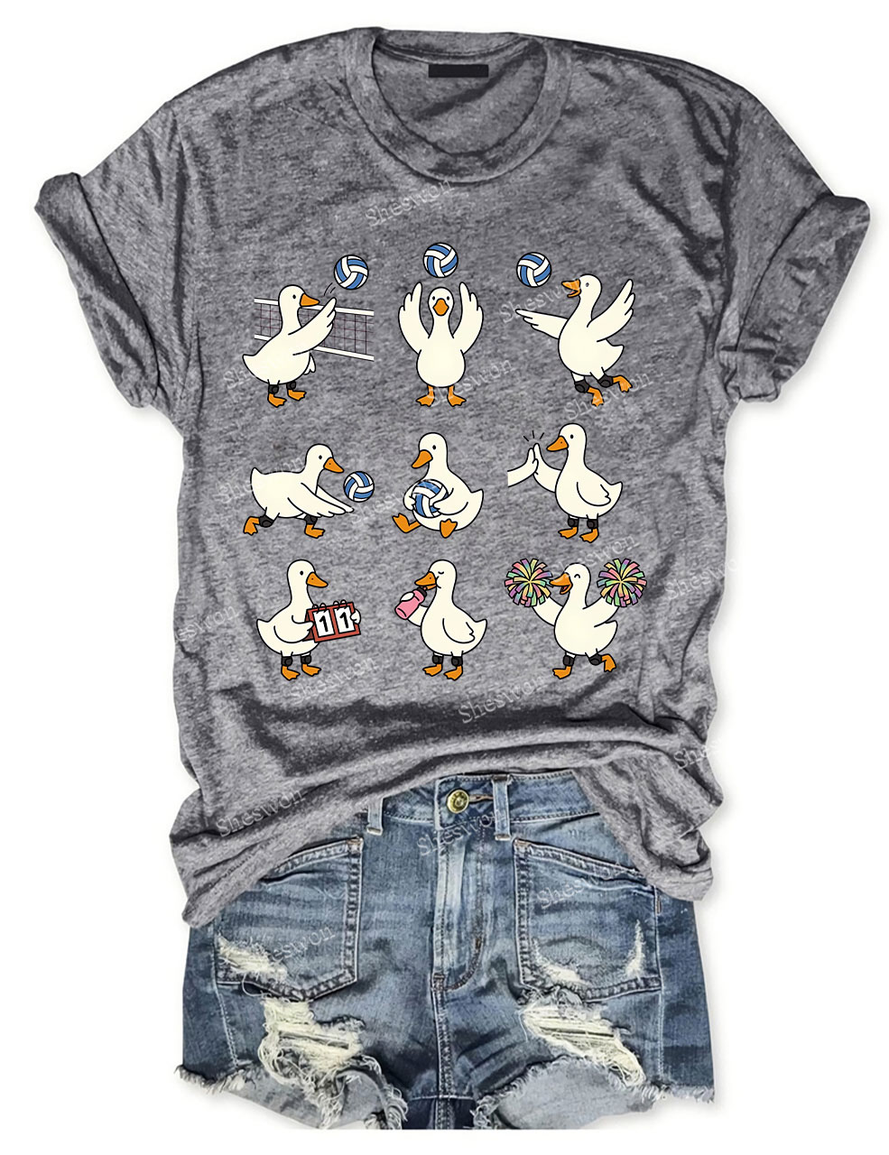 Funny Goose Volleyball Team T-shirt