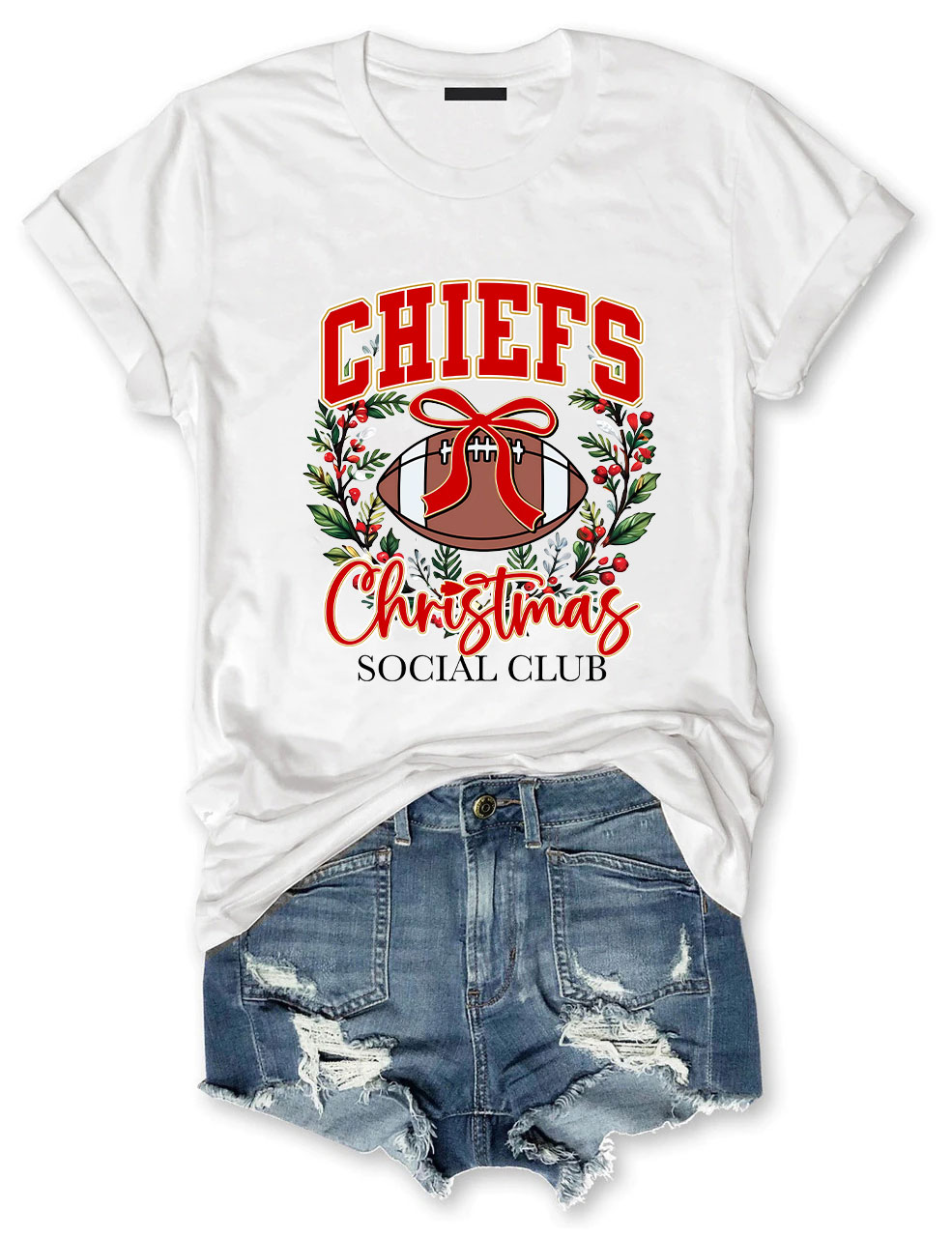 Chiefs Christmas Social Club KC Football T-Shirt
