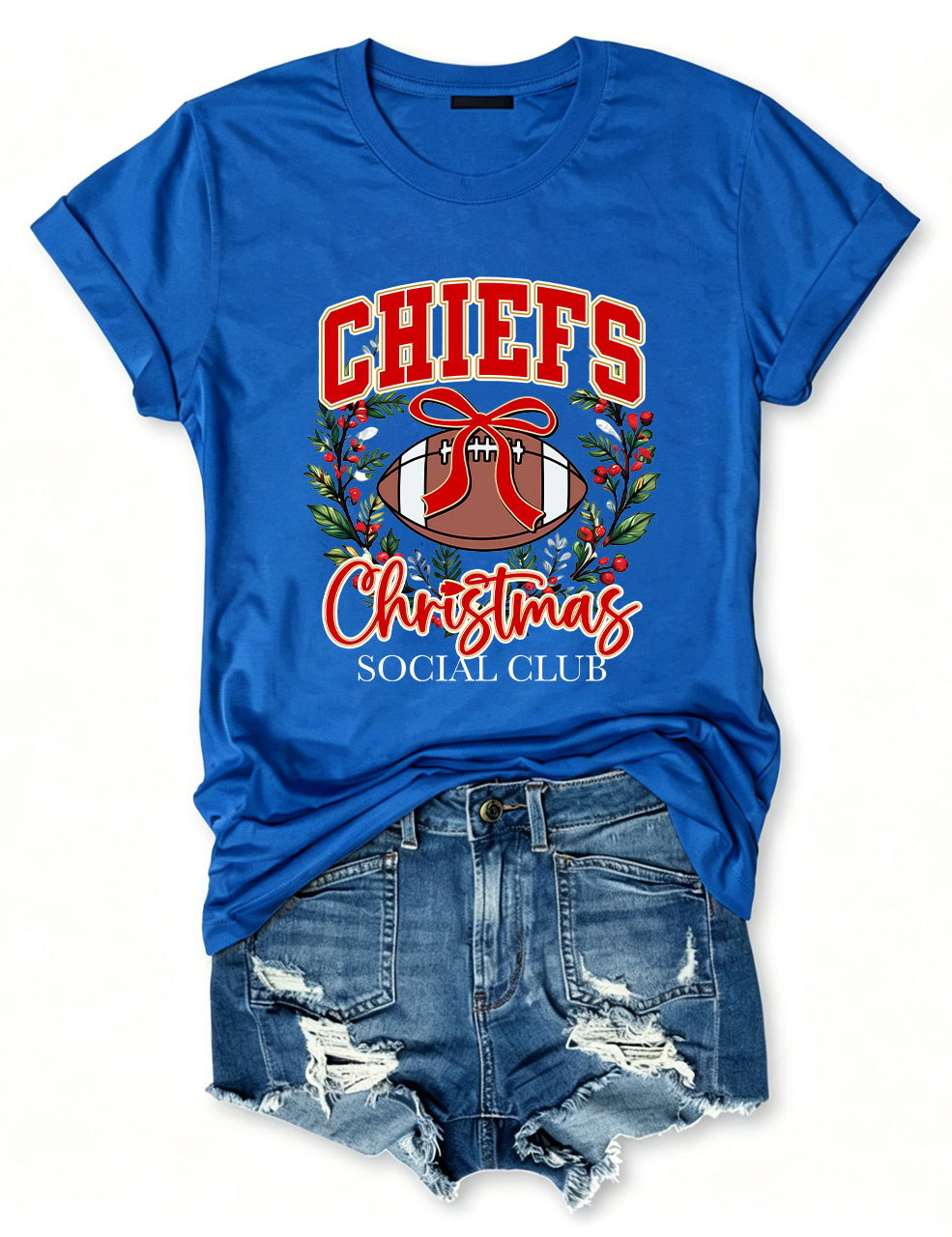 Chiefs Christmas Social Club KC Football T-Shirt