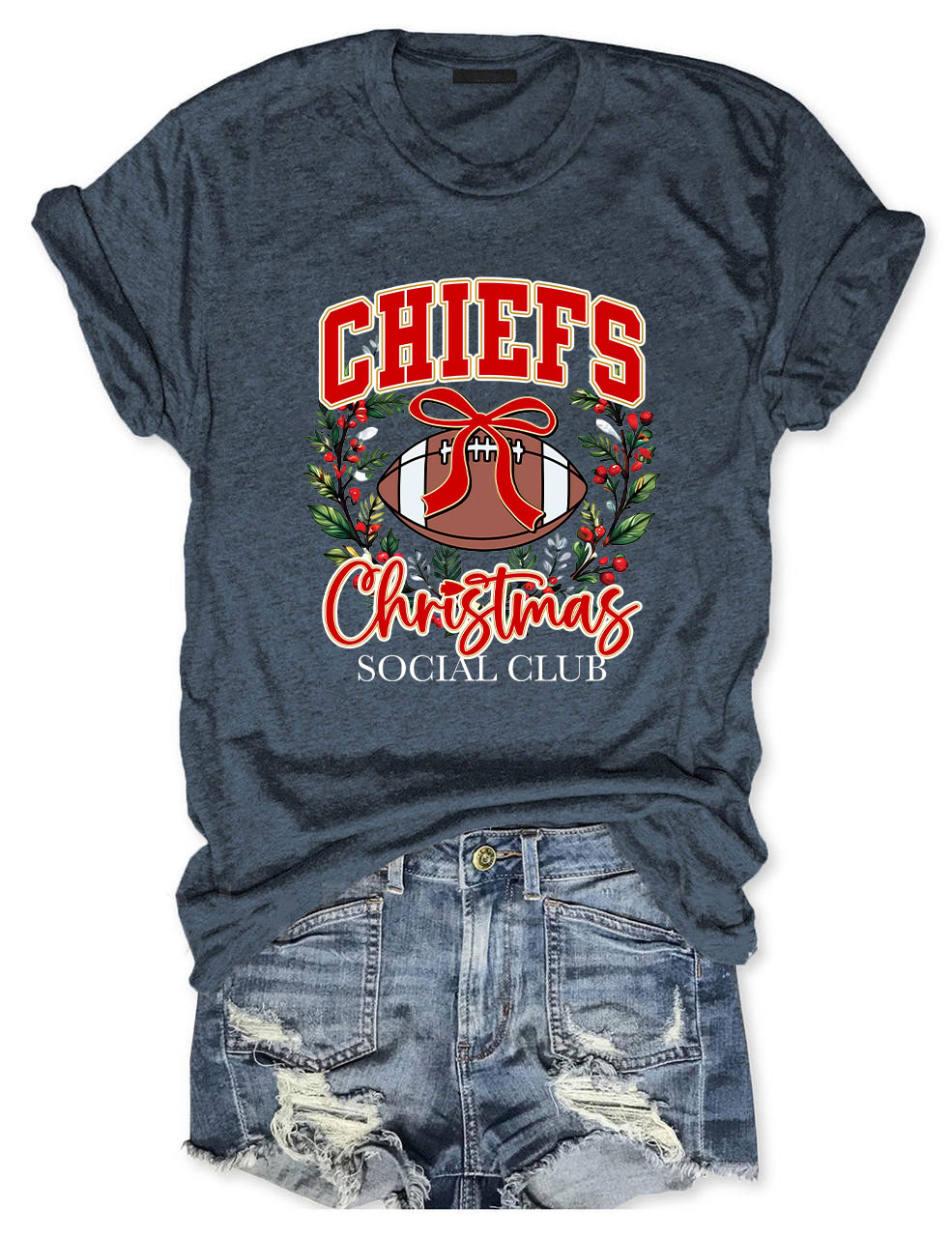 Chiefs Christmas Social Club KC Football T-Shirt