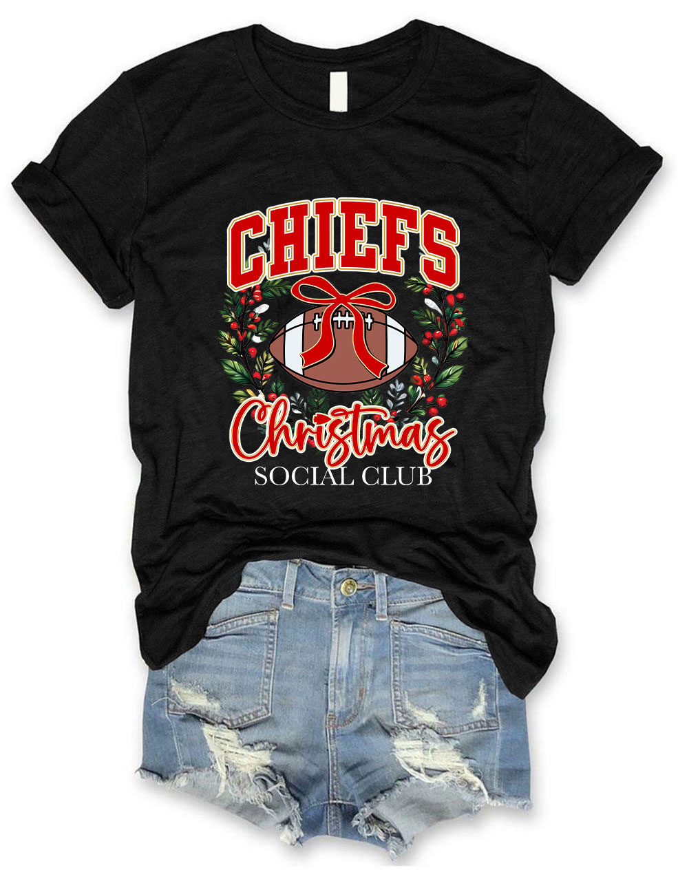 Chiefs Christmas Social Club KC Football T-Shirt
