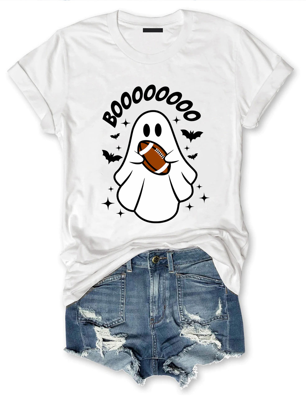 BOO Halloween Football T-Shirt