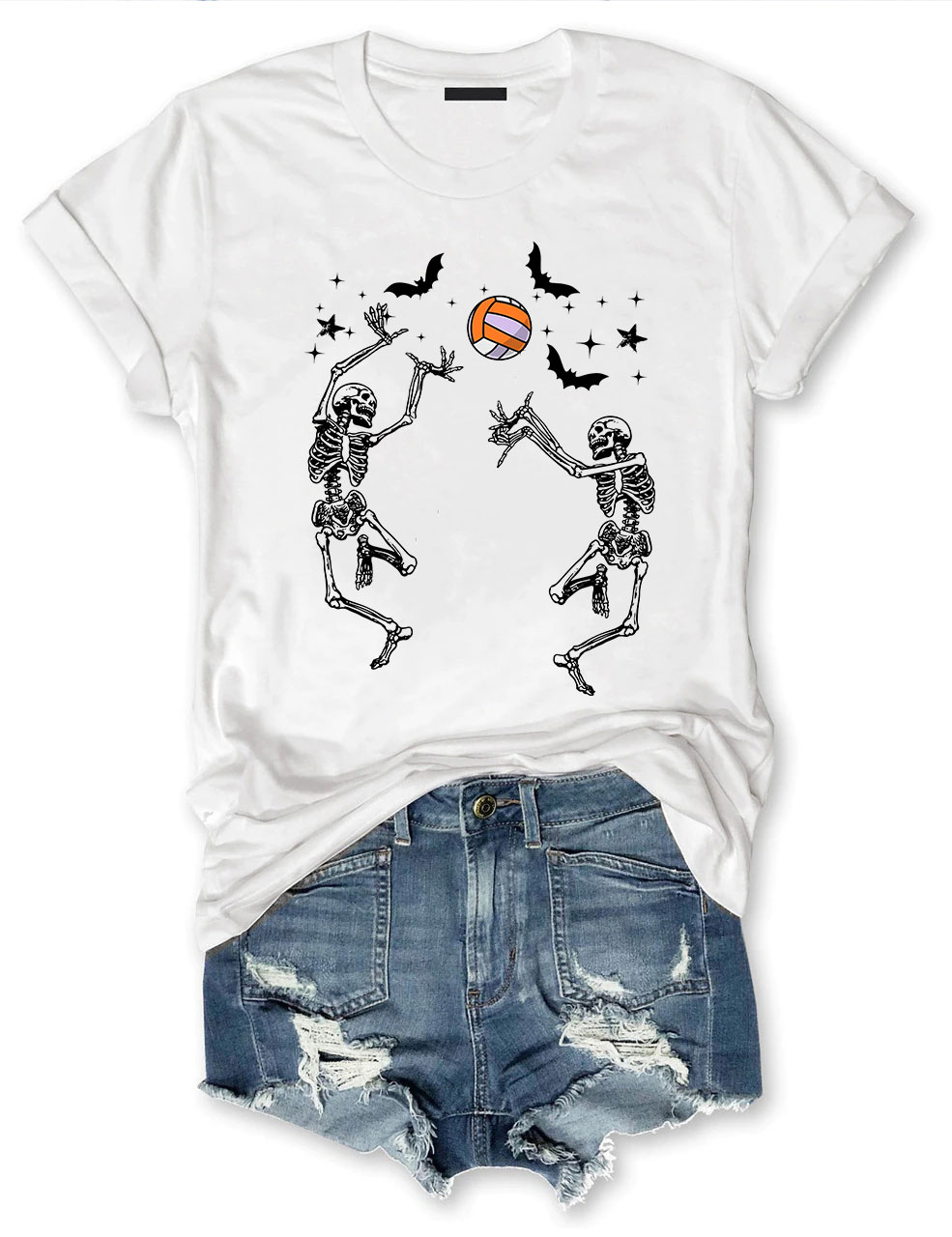 [ͼƬ] Dancing Skeletons Funny Halloween Volleyball T-shirt