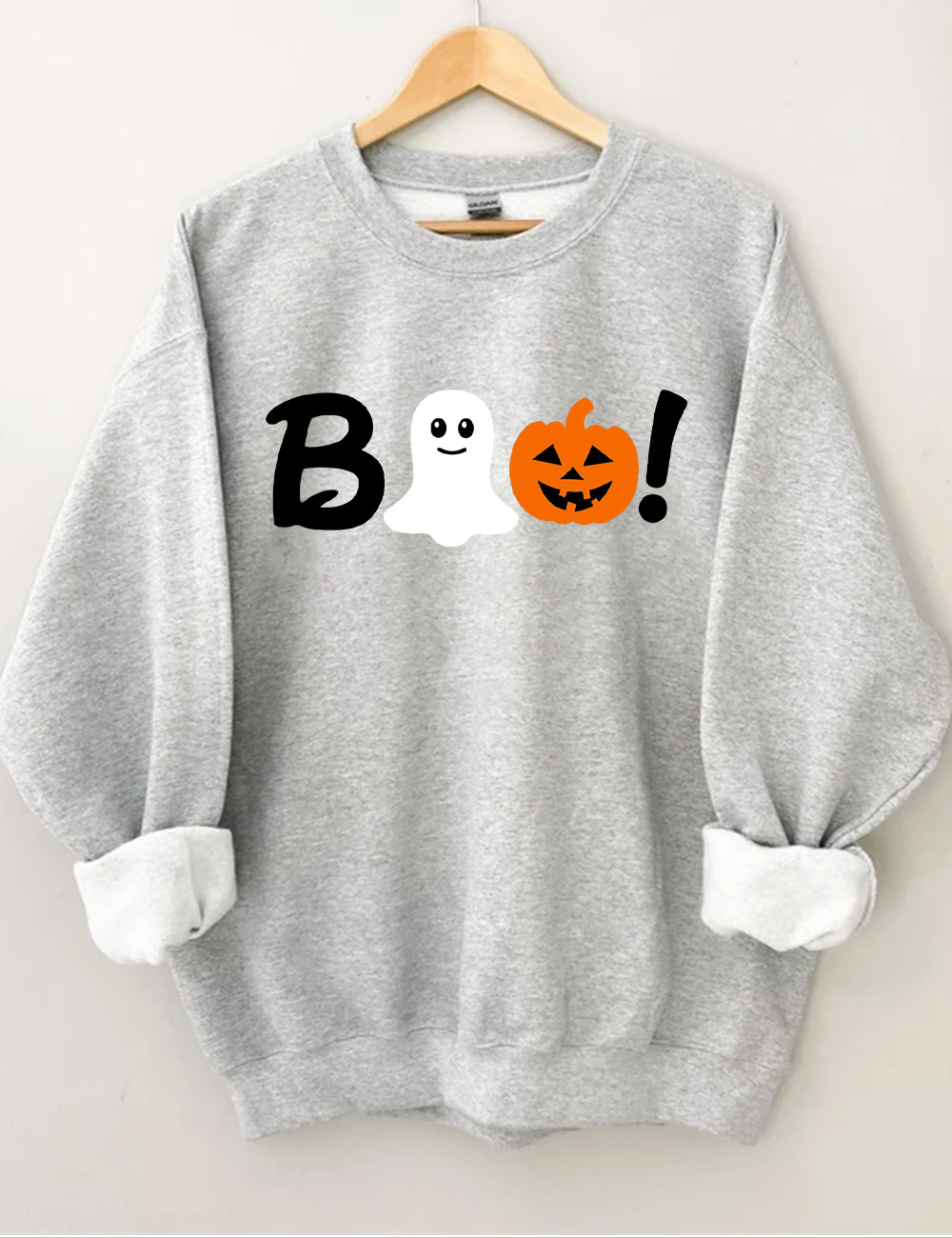 Boo Halloween Ghost Basketball Sweatshirt