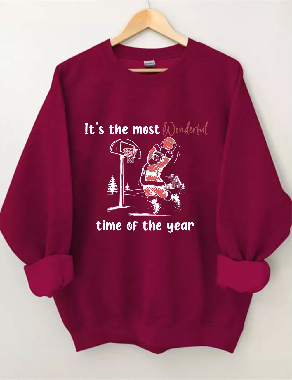 Santa Dunking Christmas Basketball Sweatshirt