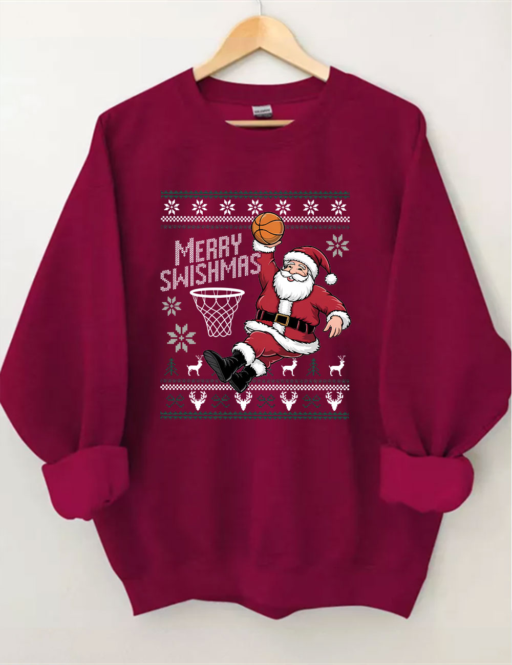 Ugly Xmas Basketball Sweatshirt