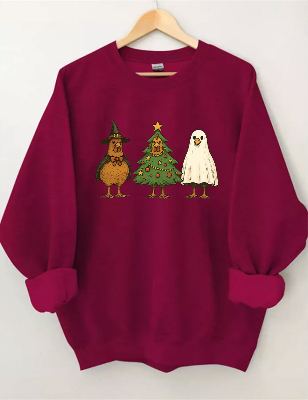 Funny Chicken Holiday Mashup Sweatshirt
