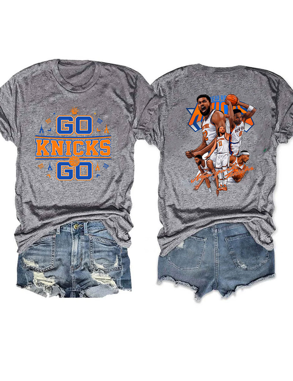 Go Knicks Basketball Team Funny Basketball T-shirt