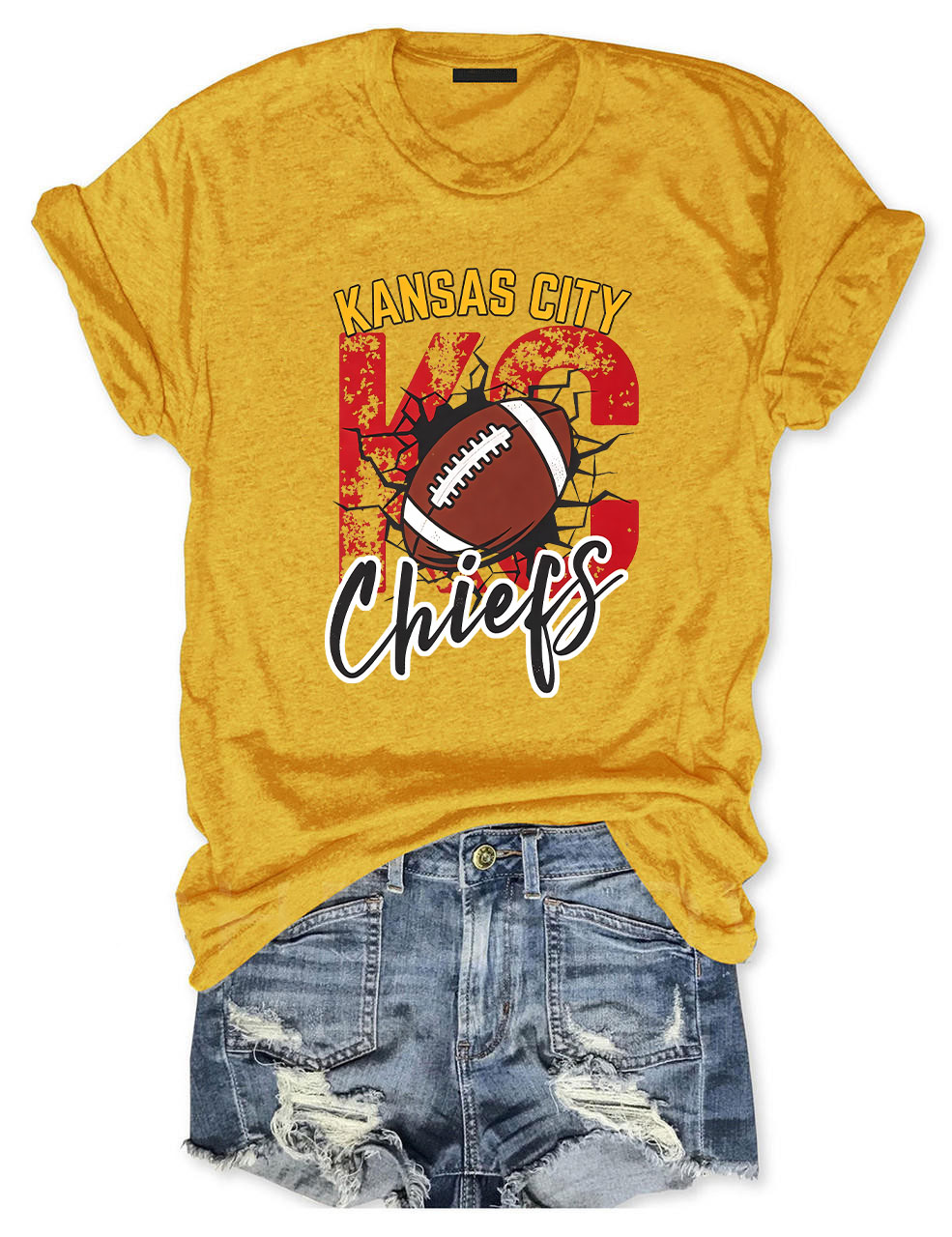 Kansas City Chiefs Football Helmet T-Shirt