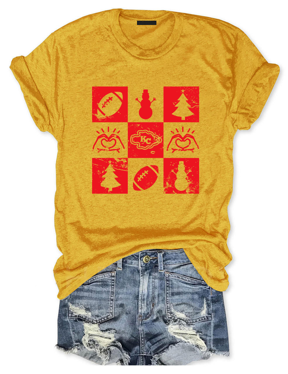 Chiefs Christmas Kansas City FootballT-Shirt