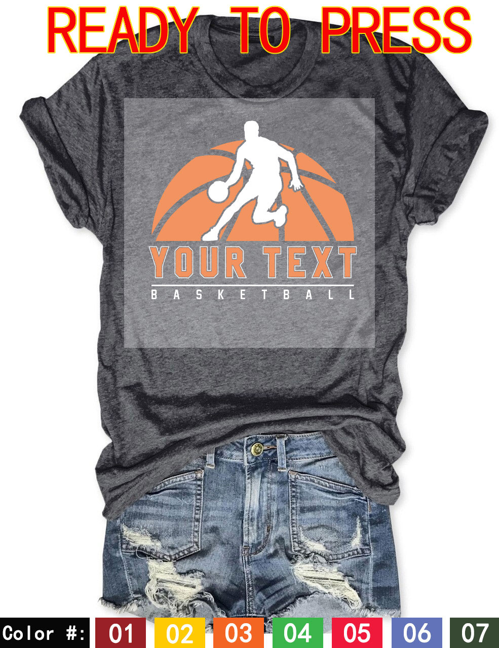 Basketball Custom DTF Heat Transfer