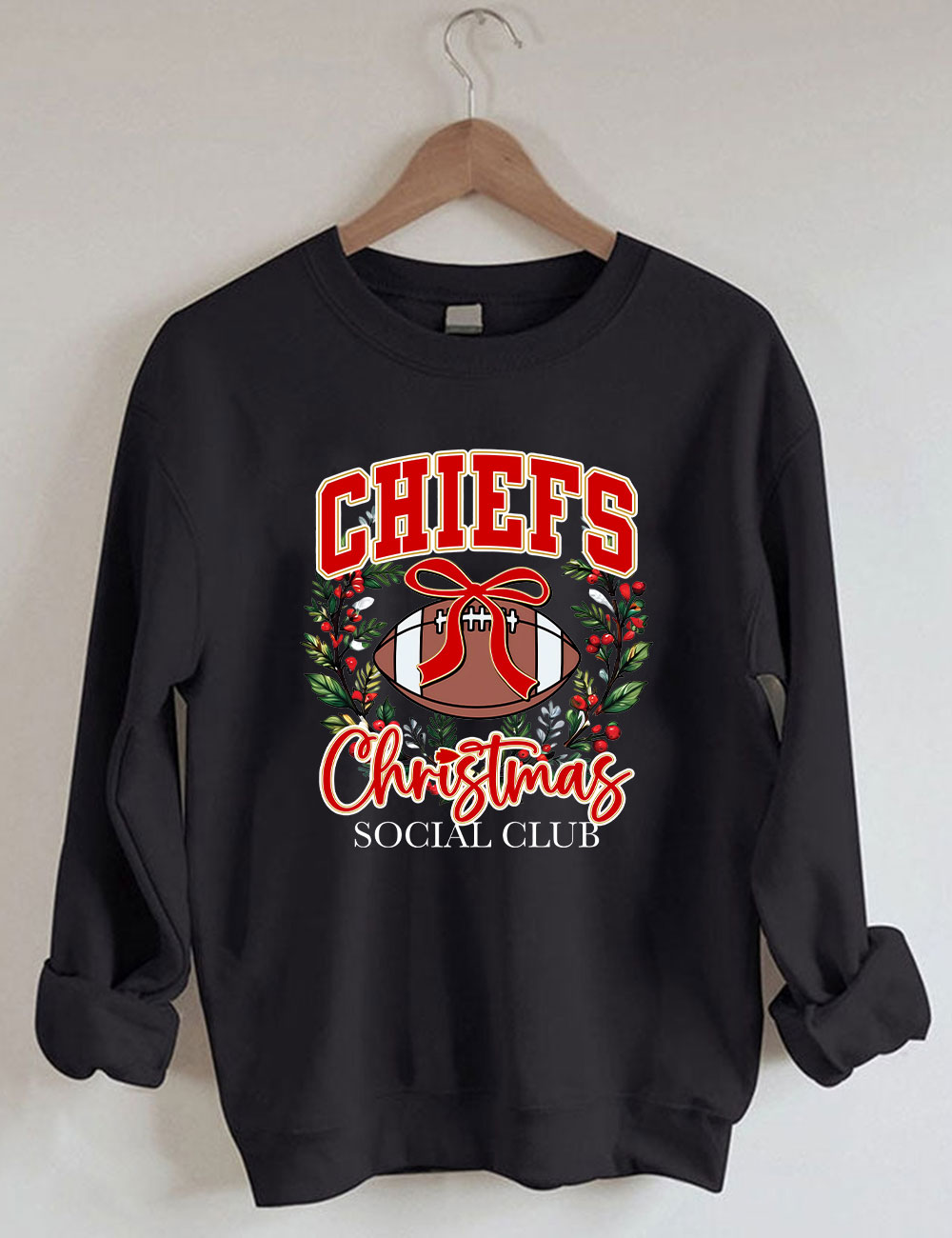 Chiefs Christmas Social Club KC Football Sweatshirt