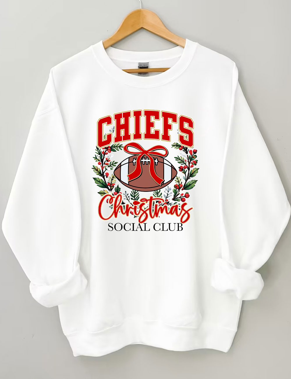 Chiefs Christmas Social Club KC Football Sweatshirt