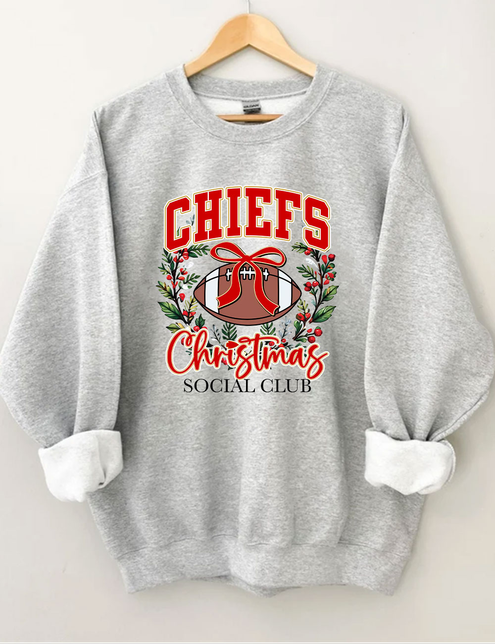Chiefs Christmas Social Club KC Football Sweatshirt