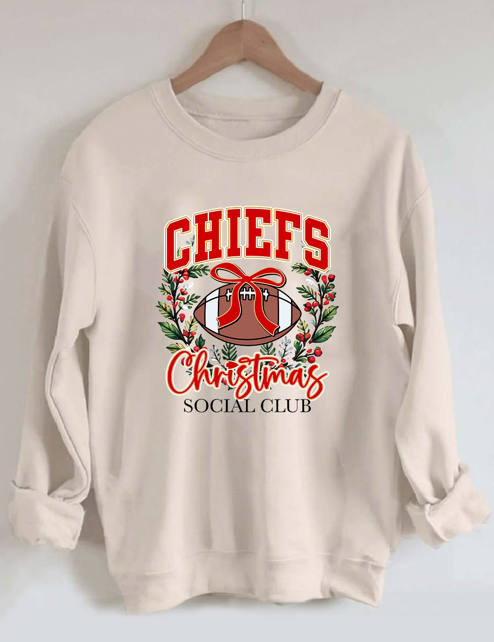 Chiefs Christmas Social Club KC Football Sweatshirt