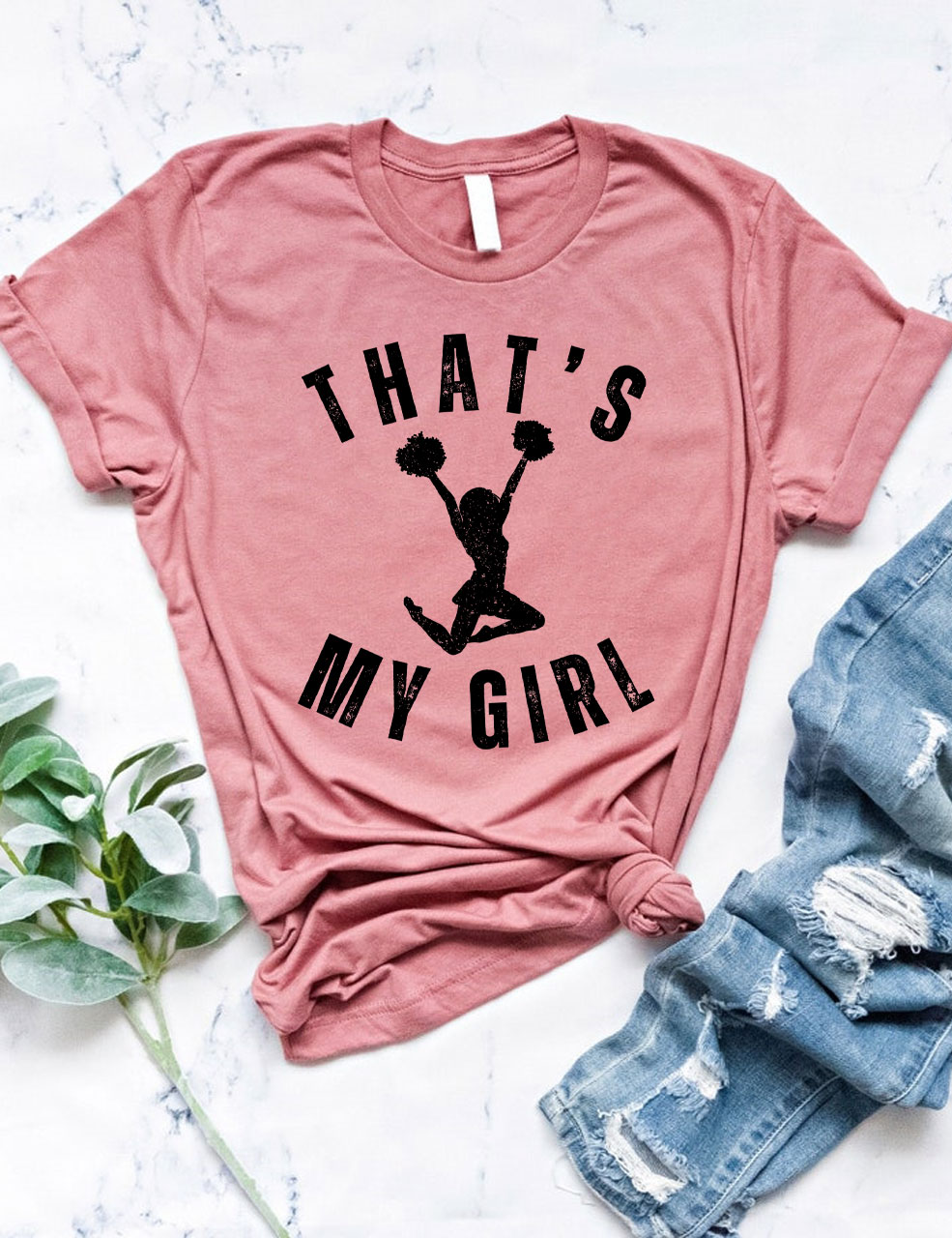 Custom That's My Girl Cheer Mom T-shirt