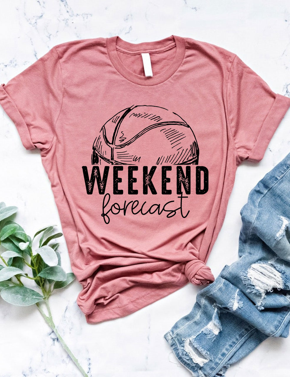 Weekend Forecast Basketball T-shirt