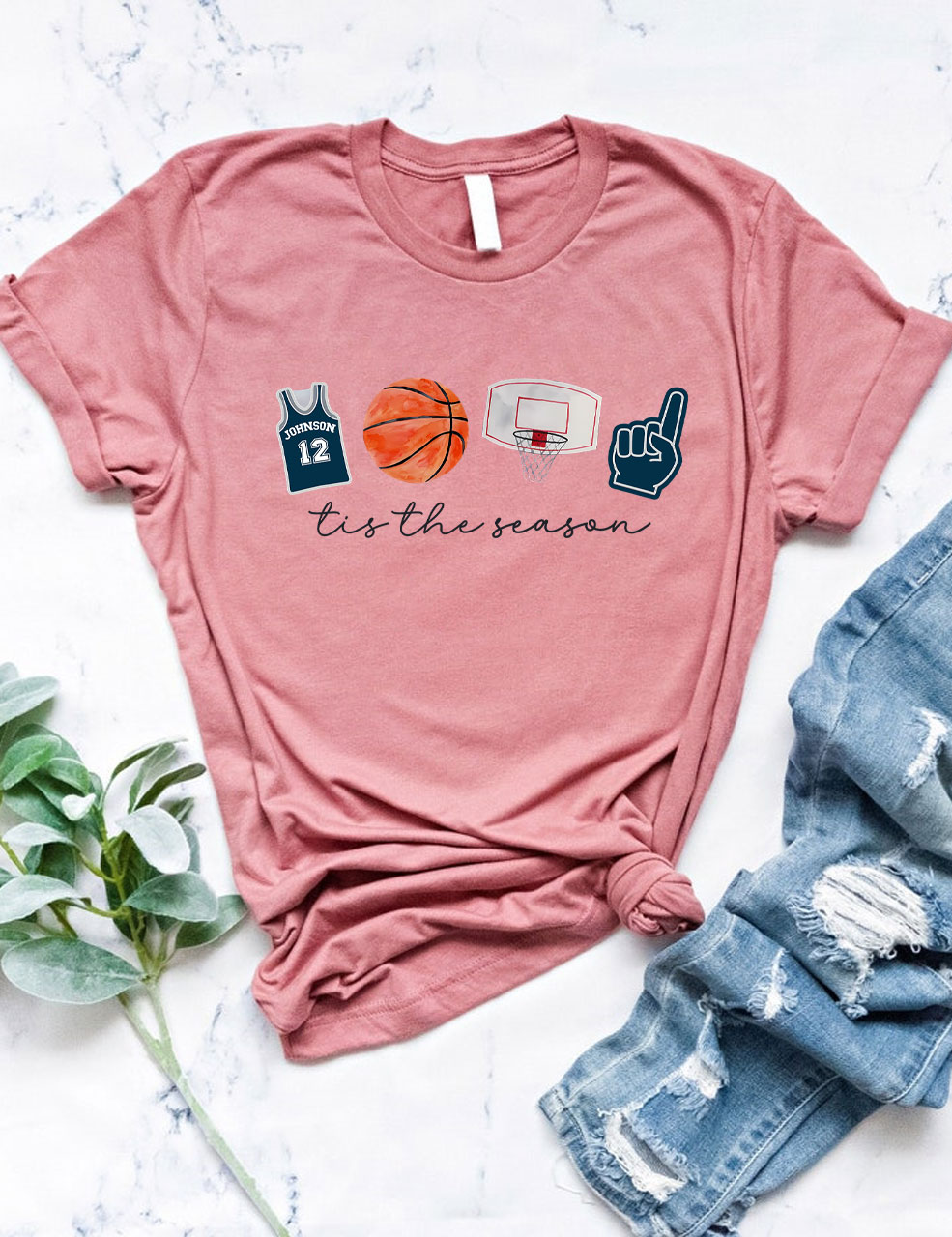 Custom Basketball Tis the Season T-shirt