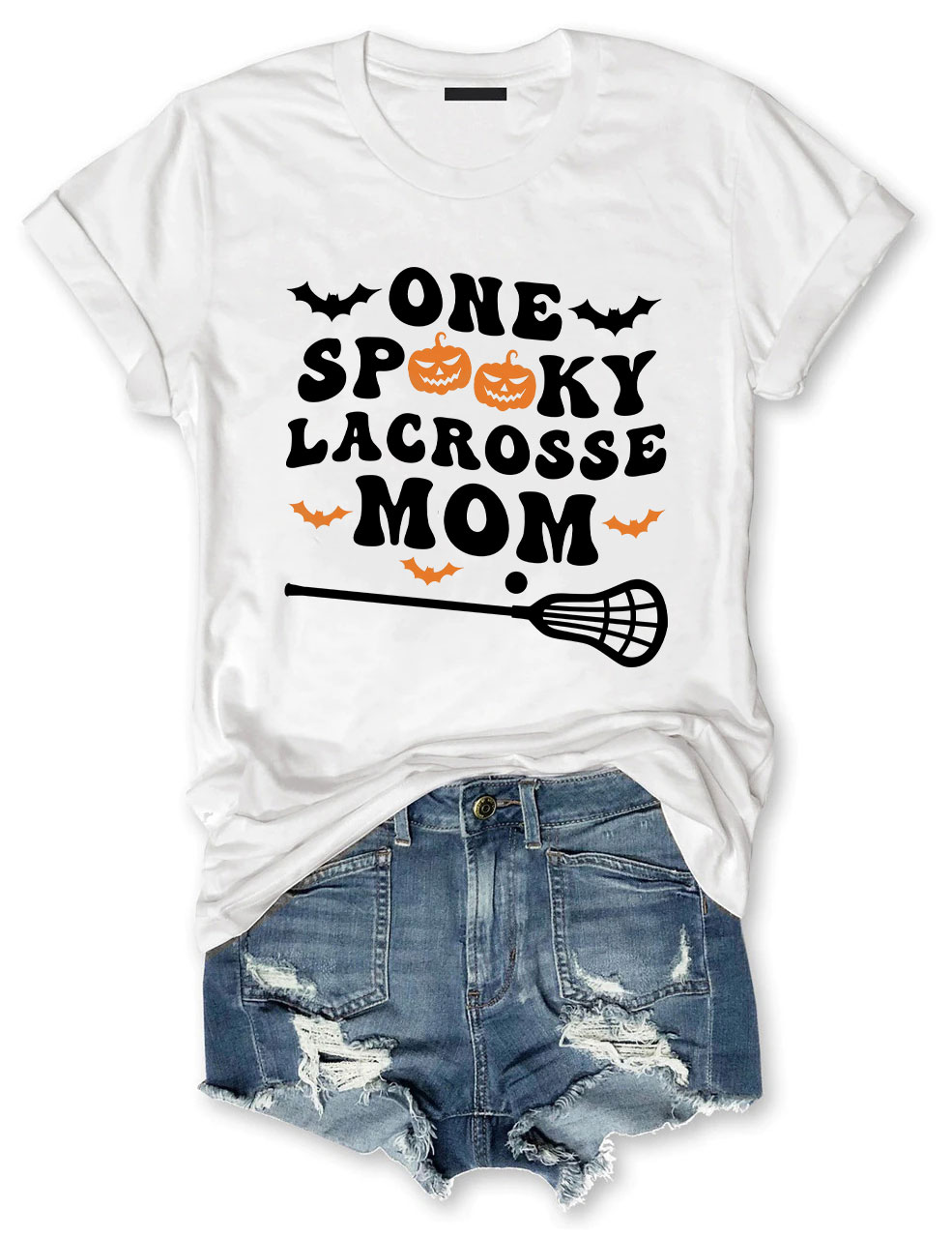 One Spooky Lacrosse Mom Funny T-shirt