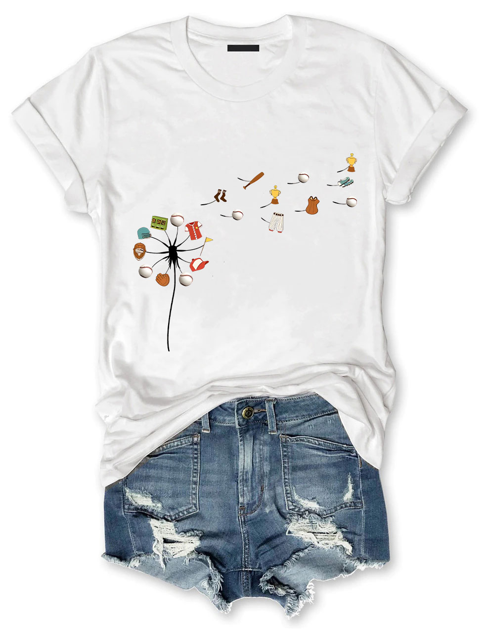 Baseball Dandelion Funny T-Shirt