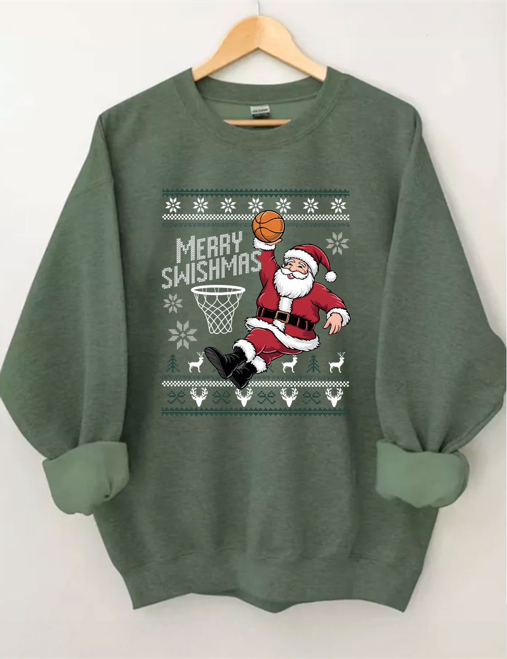 Ugly Xmas Basketball Sweatshirt
