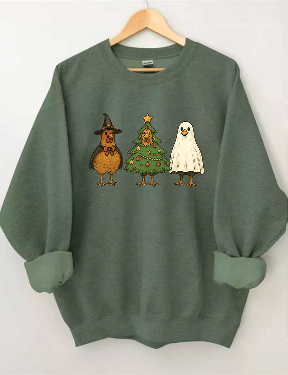 Funny Chicken Holiday Mashup Sweatshirt