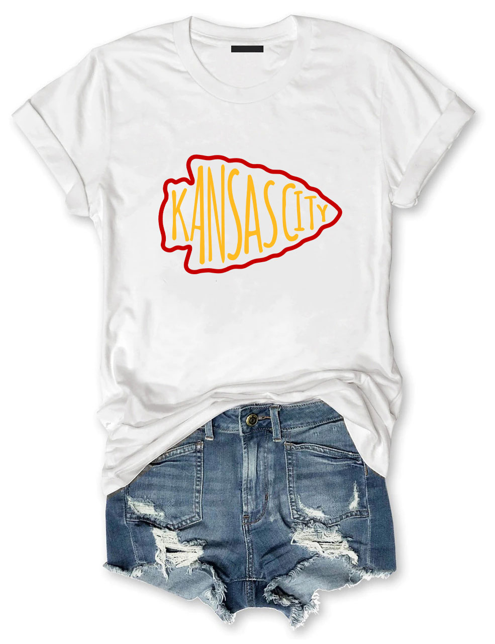 KC Chiefs Arrowhead Football T-Shirt