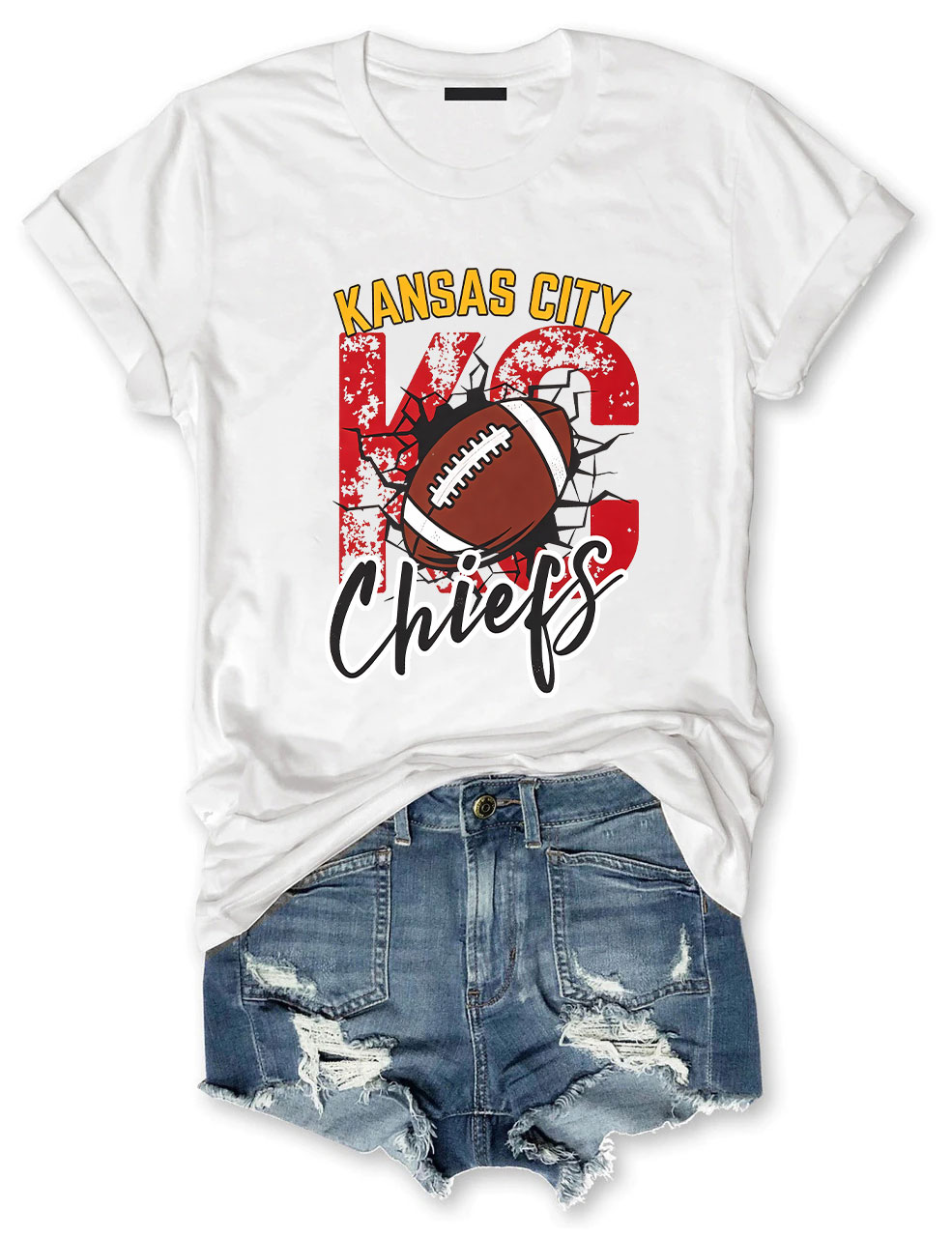 Kansas City Chiefs Football Helmet T-Shirt