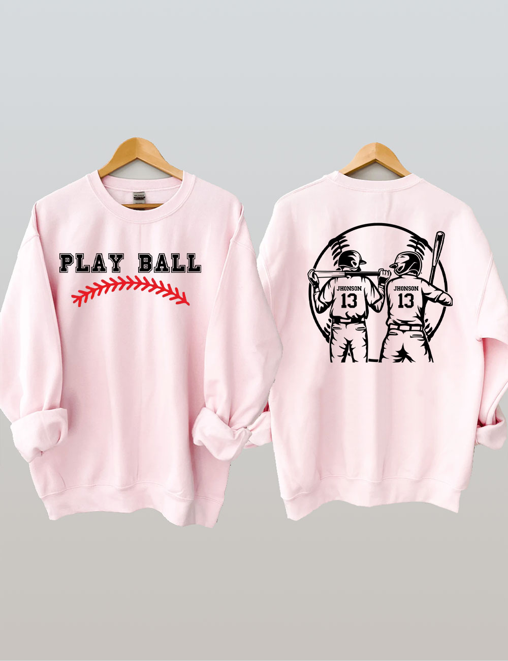 Custom 2 Player Baseball Mom Sweatshirt