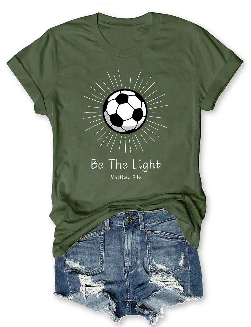 Be The Light Football T-shirt